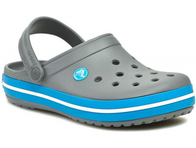 Сандалии Crocs Crocband 11016-07W унисекс (тёмно-серый/голубой/серый) Сандалии Crocs Crocband 11016-07W унисекс (тёмно-серый/голубой/серый)