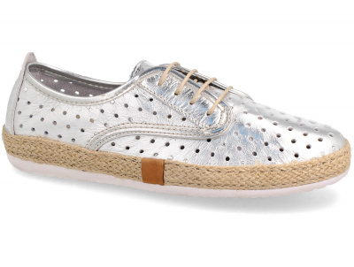 Женские кеды Las Espadrillas 10129-14 (серебряный) Женские кеды Las Espadrillas 10129-14 (серебряный)