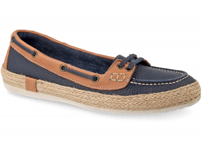 Мокасины Las Espadrillas 121-8974 унисекс (рыжий/синий) Мокасины Las Espadrillas 121-8974 унисекс (рыжий/синий)