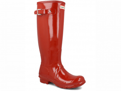 Женские резиновые сапоги Hunter Women's Original Tall Gloss WFT1000RGL MILITARY RED Женские резиновые сапоги Hunter Women's Original Tall Gloss WFT1000RGL MILITARY RED