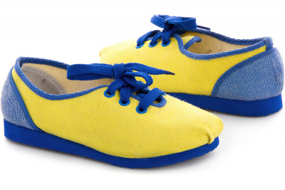 Пинетки Las Espadrillas 2400-1 унисекс (жёлтый/синий) Пинетки Las Espadrillas 2400-1 унисекс (жёлтый/синий)