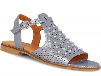 Женские босоножки Las Espadrillas 0378-61-54 (серебряный/голубой) Женские босоножки Las Espadrillas 0378-61-54 (серебряный/голубой)