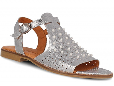 Сандалии Las Espadrillas 0378-61-61 (серебряный/серый) Сандалии Las Espadrillas 0378-61-61 (серебряный/серый)