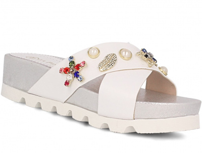 Шлепанцы Las Espadrillas 0428-444-01 (белый) Шлепанцы Las Espadrillas 0428-444-01 (белый)