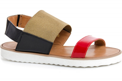 Сандалии Las Espadrillas 2245-79 унисекс (чёрный/красный) Сандалии Las Espadrillas 2245-79 унисекс (чёрный/красный)