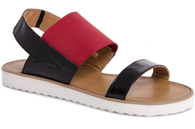 Сандалии Las Espadrillas 2249-47 унисекс (чёрный/красный) Сандалии Las Espadrillas 2249-47 унисекс (чёрный/красный)