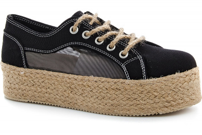На танкетке Las Espadrillas 5142-27 SH унисекс (чёрный) На танкетке Las Espadrillas 5142-27 SH унисекс (чёрный)