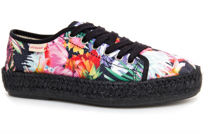 Текстильная обувь Las Espadrillas D3734 унисекс (multi-color/чёрный) Текстильная обувь Las Espadrillas D3734 унисекс (multi-color/чёрный)