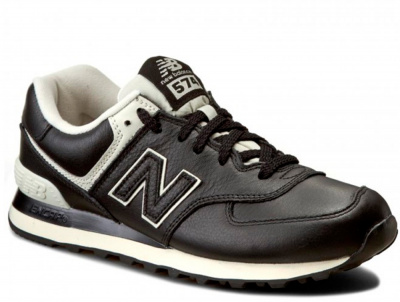 Мужские кожаные кроссовки New Balance ML574LUC (чёрный) Мужские кожаные кроссовки New Balance ML574LUC (чёрный)