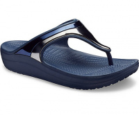 Жіночі сандалі Crocs Слоун Metal Block Flip W Multi/Navy 205357 - 4JD оптом
