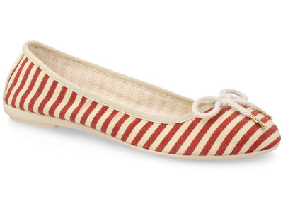 Балетки Las Espadrillas FV7978-4718 (Бежевий,Червоний) оптом