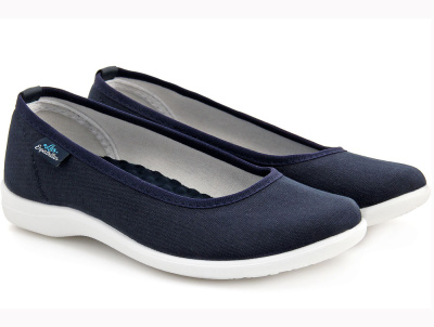 Женские балетки Las Espadrillas 300816-89    (тёмно-синий) оптом