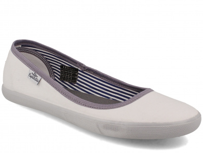 Жіночі балетки Las Espadrillas Eco Soft LE2203-1337 Slim White оптом
