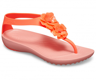 Женские сандалии Crocs Serena Embellish Flip W Bright Coral/Melone 205600-6PT оптом