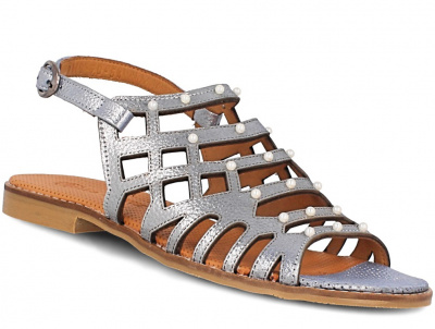Сандалии Las Espadrillas 0378-70-54 (серебряный/голубой) Сандалии Las Espadrillas 0378-70-54 (серебряный/голубой) оптом