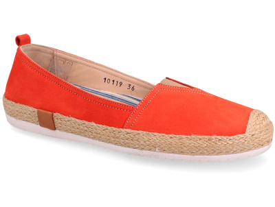 Мокасини Las Espadrillas 10119-49 (кораловий/помаранчевий) оптом