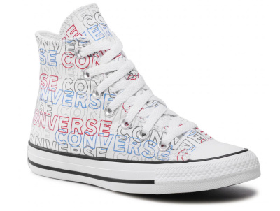 Мужские кеды Converse Chuck Tailor All Star Wordmark Print Hi 170107C оптом