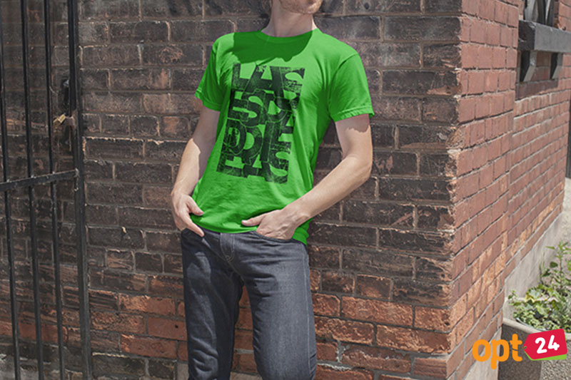 Купить оптом Мужские футболки Las Espadrillas 405104-H153    (зеленый) - Изображение 2