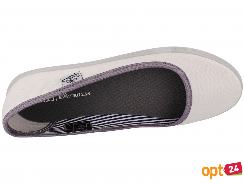 Купить оптом Женские балетки Las Espadrillas Eco Soft LE2203-1337 Slim White - Изображение 5