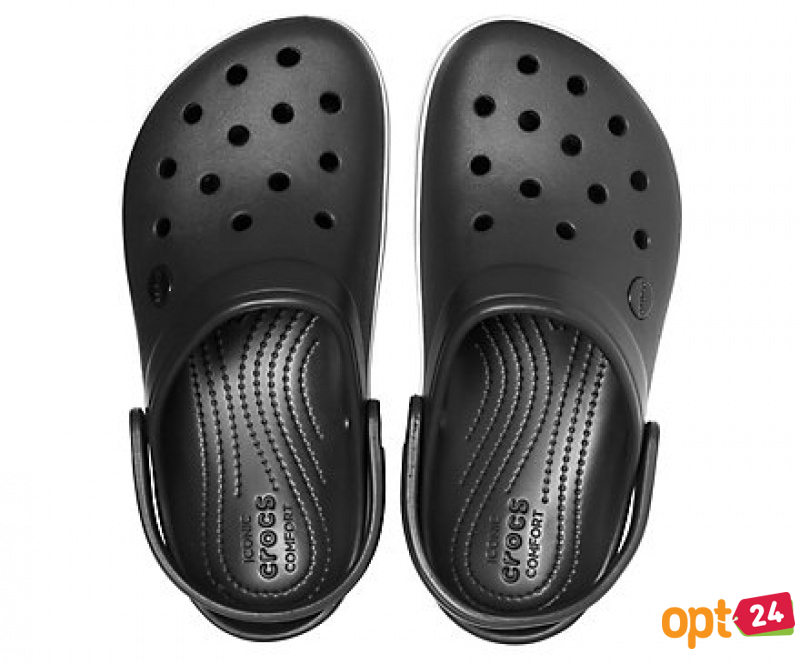 Купить оптом Женские сандалии Crocs Crocband Platform Clog Black/White 205434-066 - Изображение 3