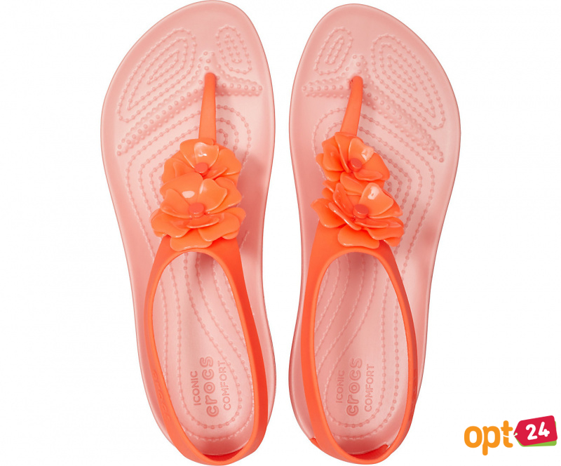 Купити оптом Жіночі сандалі Crocs Serena Embellish Flip W Bright Coral/Melone 205600-6PT - Фото 3