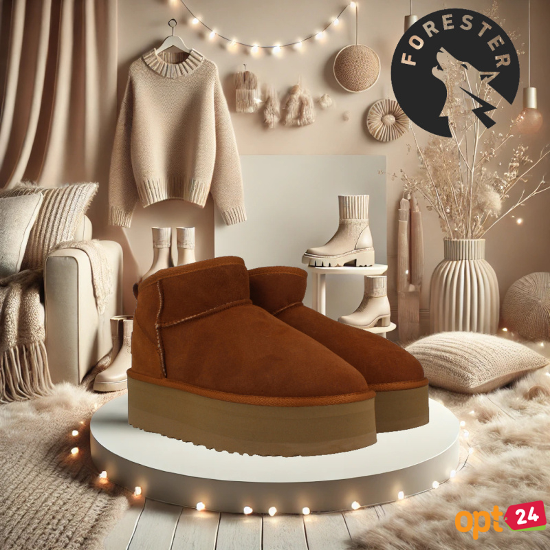 Купить оптом Женские угги Forester Salzburg 2301-1102 Light Brown Real Sheepskin - Изображение 7
