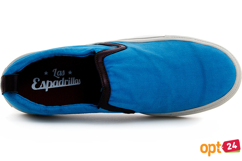 Купить оптом Мужские слипоны Las Espadrillas 14003-40    (голубой) - Изображение 6