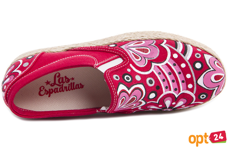 Купити оптом Жіночі текстильні сліпони Las Espadrillas 5602-47 (червоний) - Фото 5