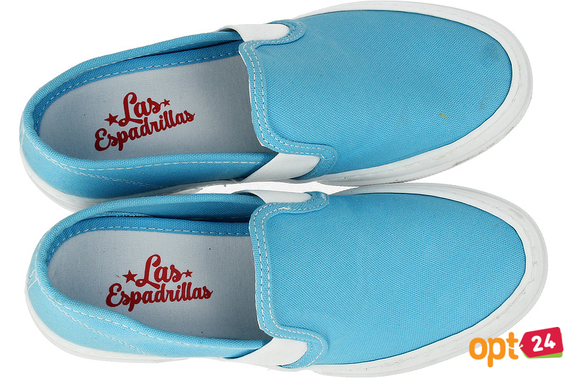 Купить оптом Женская текстильная обувь Las Espadrillas 5718-41    (голубой) - Изображение 3