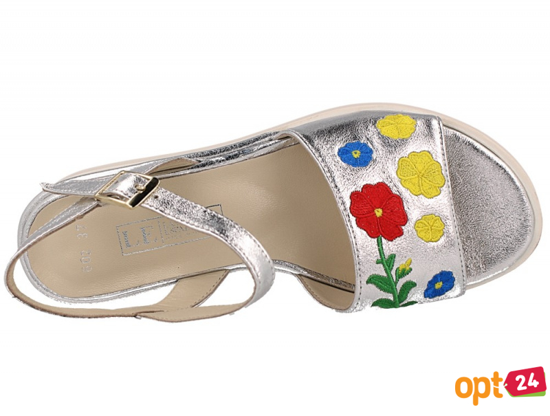 Купити оптом Жіночі сандалі Las Espadrillas Dg Fashion 009-602-14 (Срібний) - Фото 6