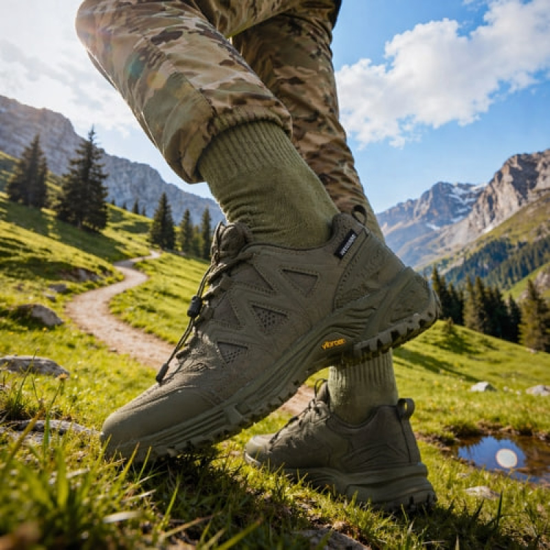Мужские кроссовки Forester Low Force Khaki Waterproof B24W004A-17FO Vibram оптом